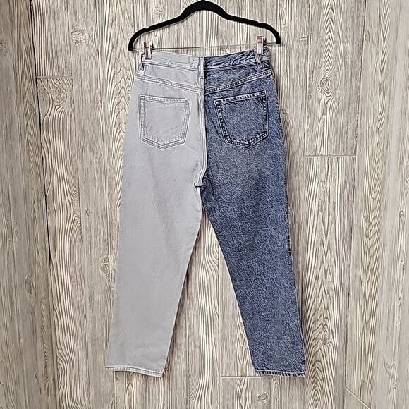 PACSUN 2 Tone Sided High Rise Straight Jeans Womens Size 27 - Picture 5 of 13